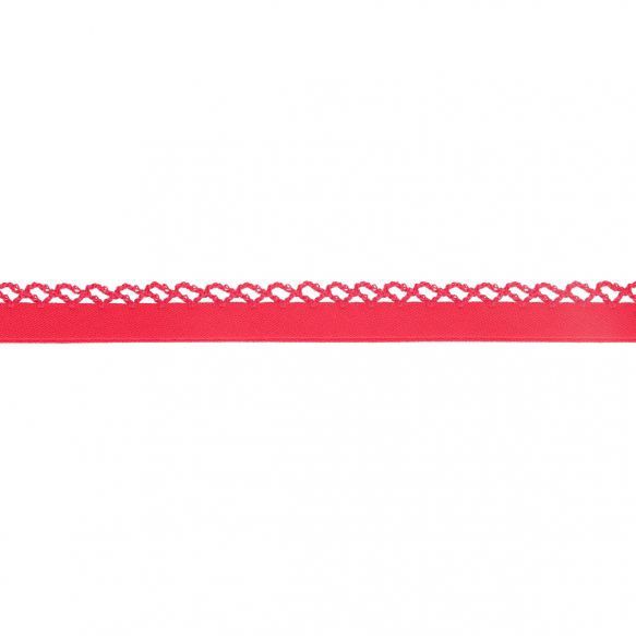 Biais katoen met gehaakte rand fuschia