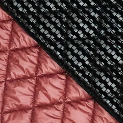 Quilted double face donker rood