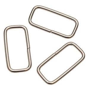 Passant rechthoekig per stuk zilver 32 mm