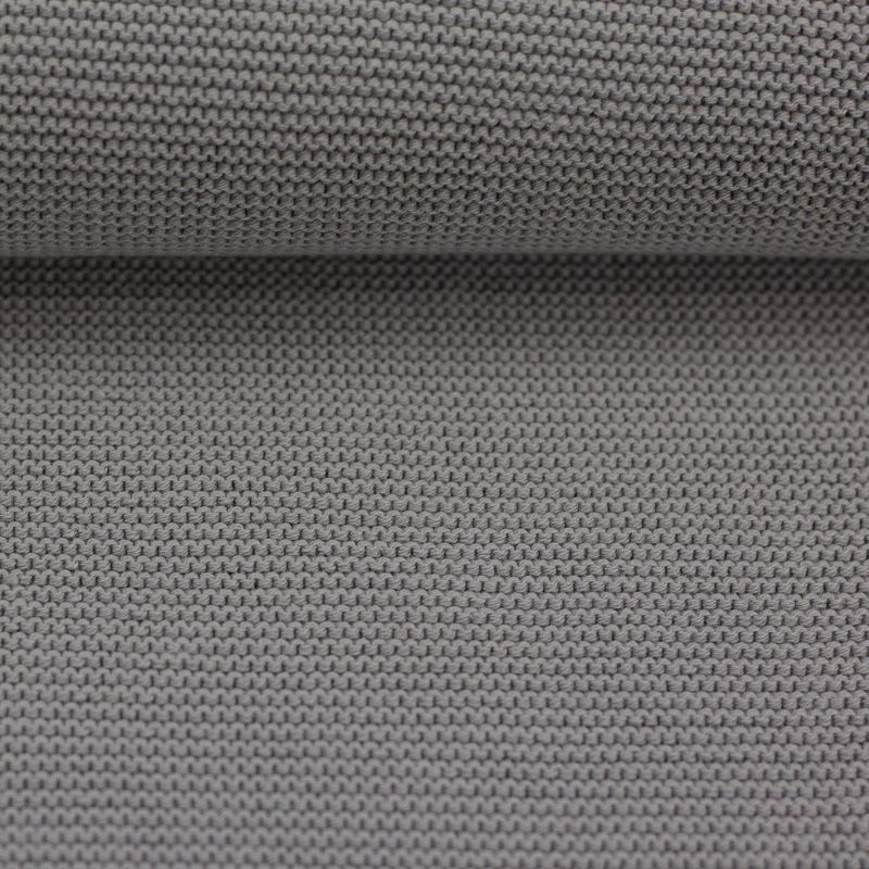 Rechts/averechts gebreid grijs