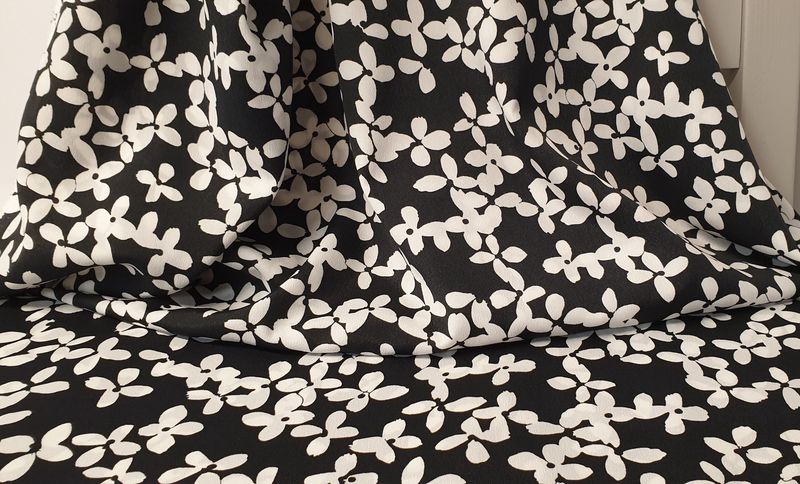 Black and white flower