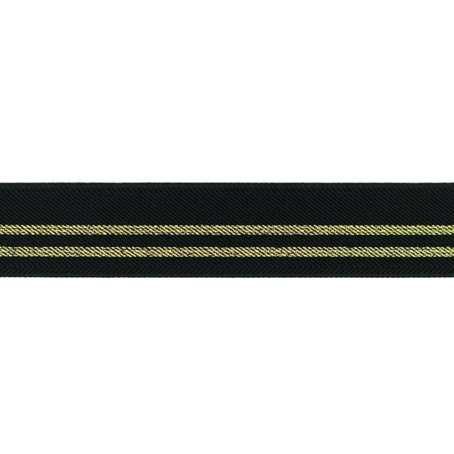 Elastiek goud/zwart