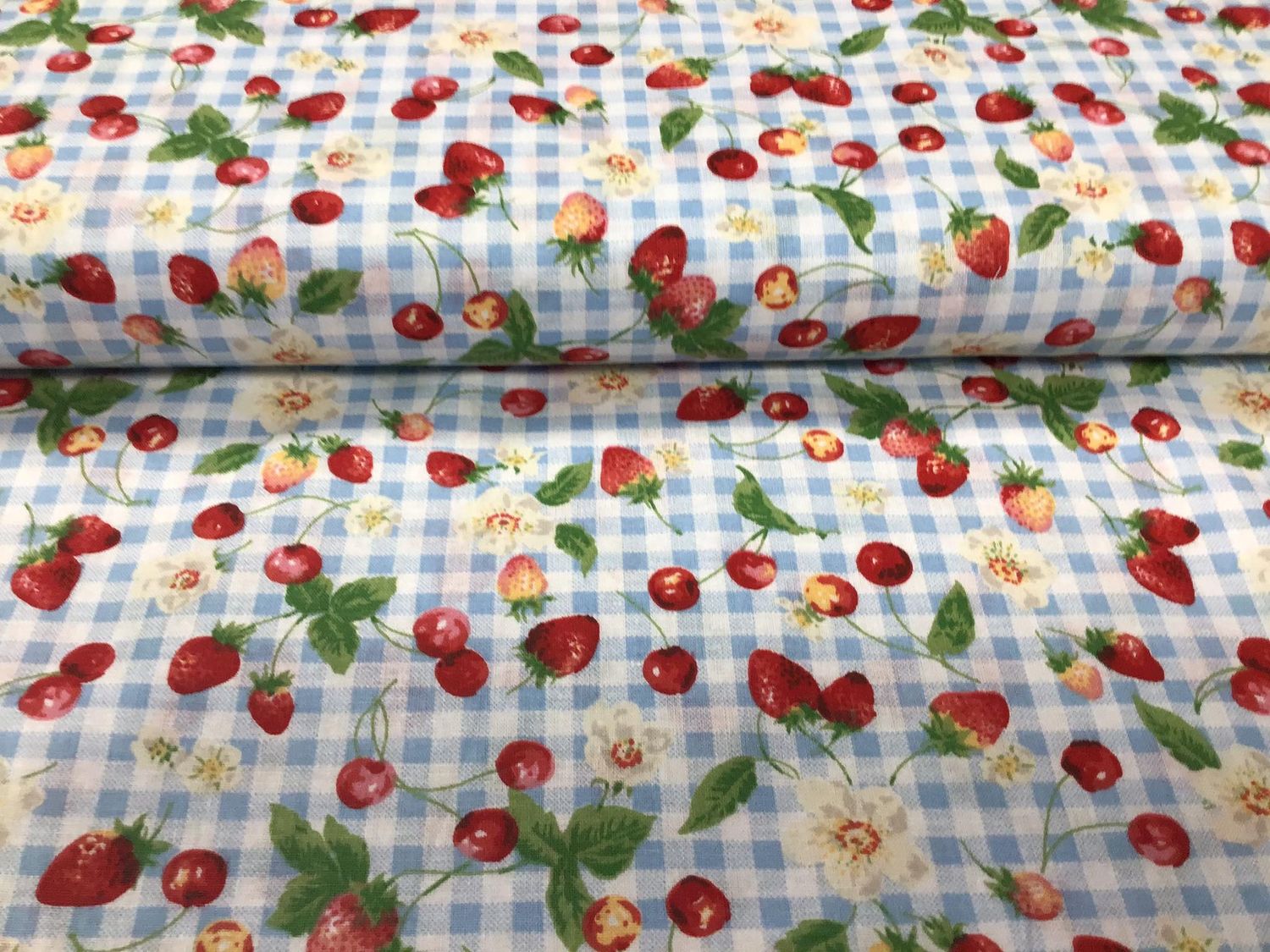 Cherries and strawberry
