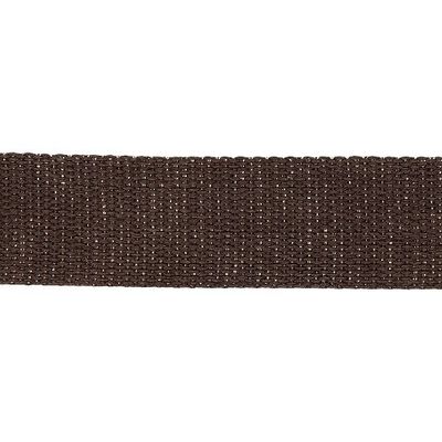 Tassenband glitter  30 mm bruin