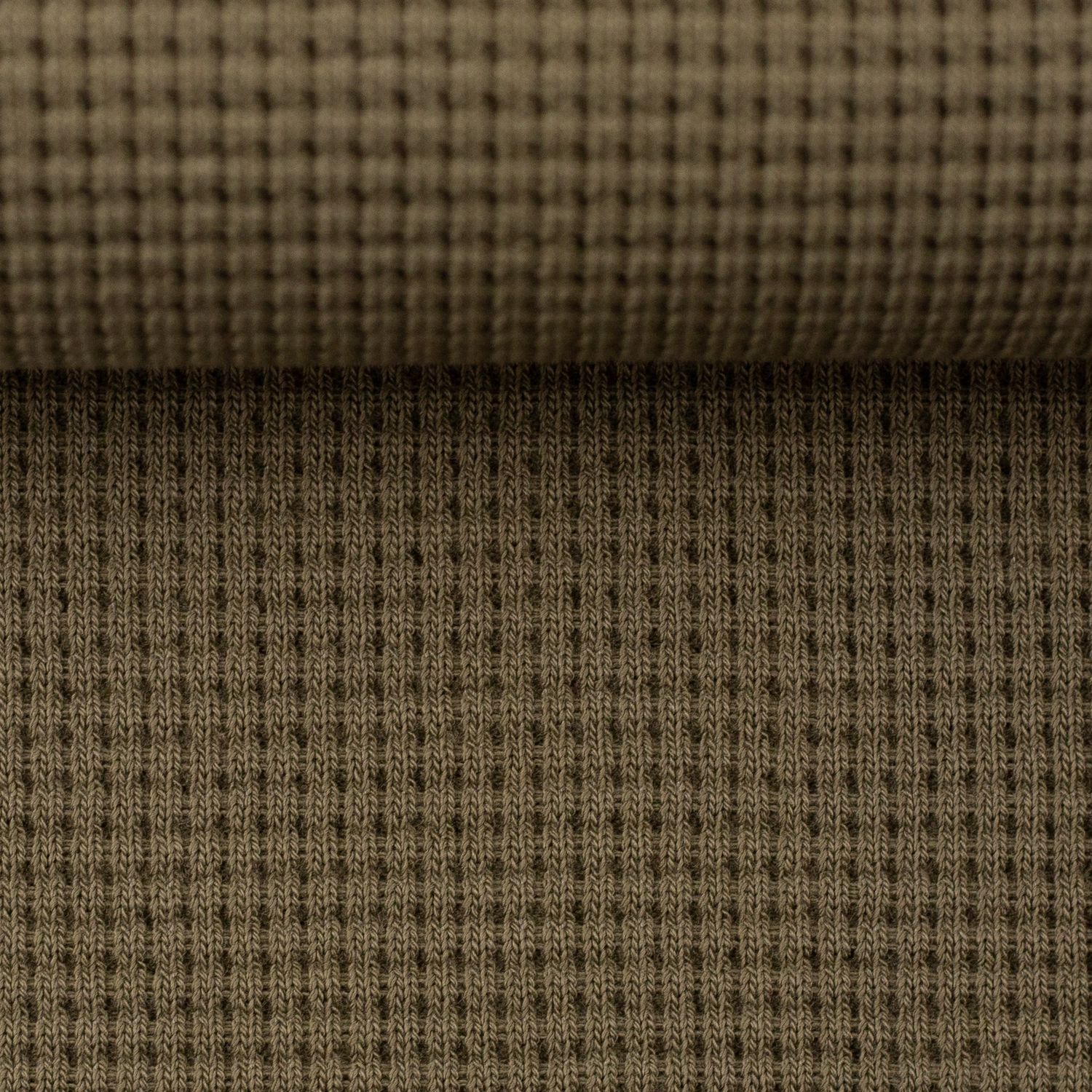 Wafel tricot kaki