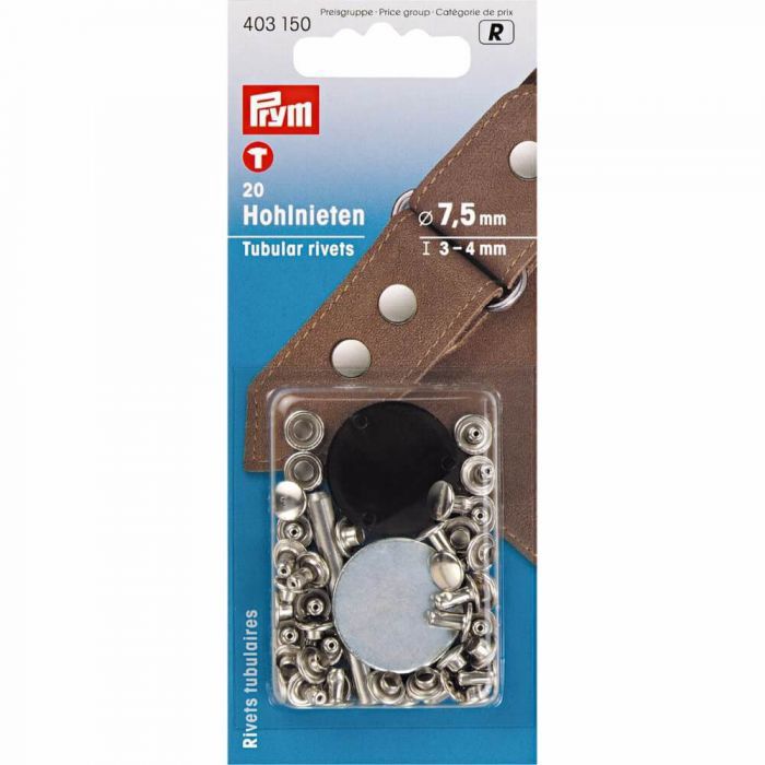 Holnieten 6-9 mm zilver