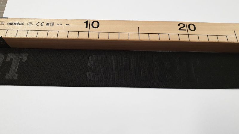 Sport elastiek 40 mm  Zwart