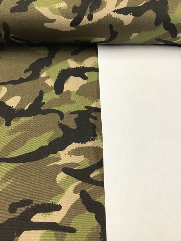 Camouflage stretch katoen
