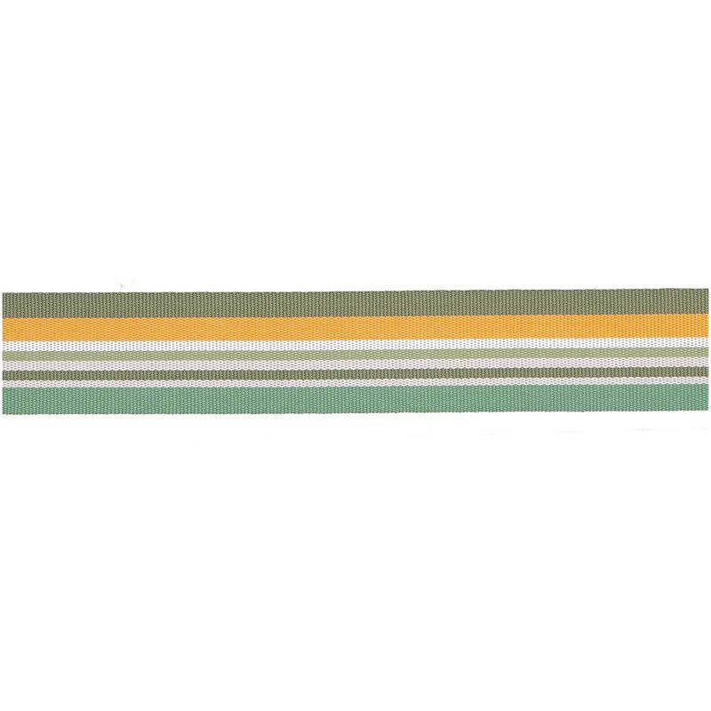 Tassenband gestreept groen/oranje 3 m