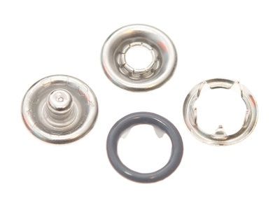 Baby drukkers 9 mm /12 stuks grijs