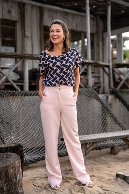 Gabardine stretch zalm