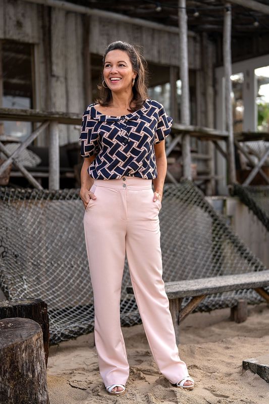 Gabardine stretch zalm