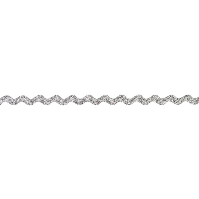 Zigzag band glitter zilver