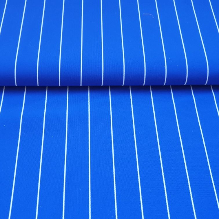 Lycra gestreept blauw