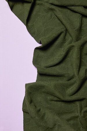 Organic leaf jacquard green kaki