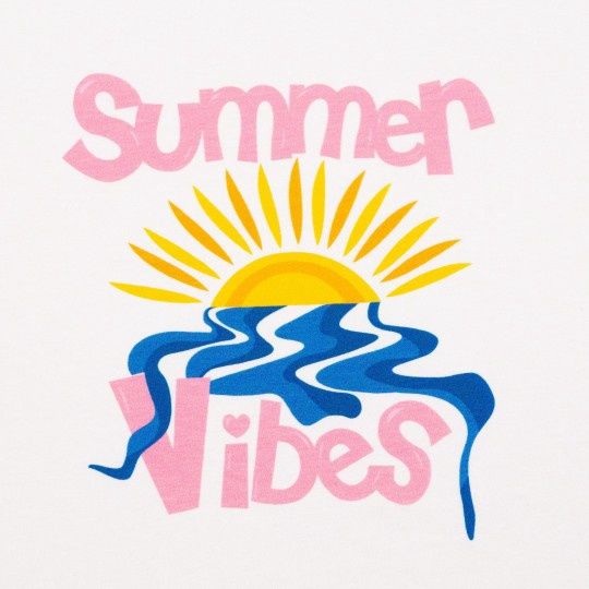 Tricot paneel &#39;summervibes&#39; 1 m