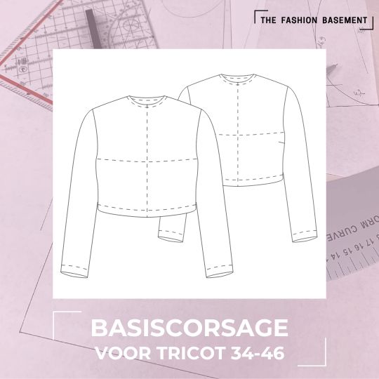 Basispatroon corsage voor  tricot 34-46