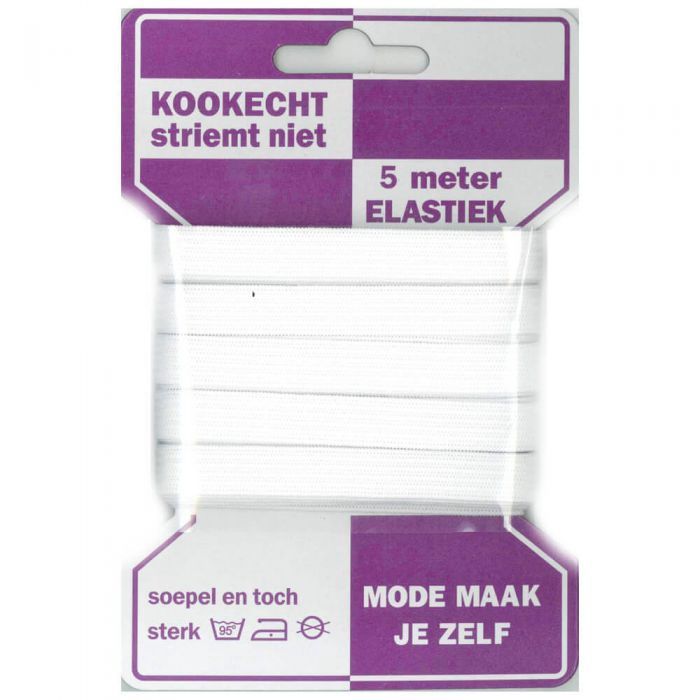 Elastiek 10mm wit