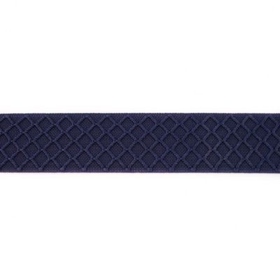 Elastiek ruit donker blauw