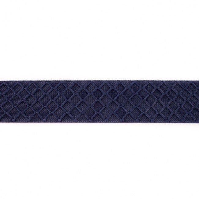 Elastiek ruit donker blauw