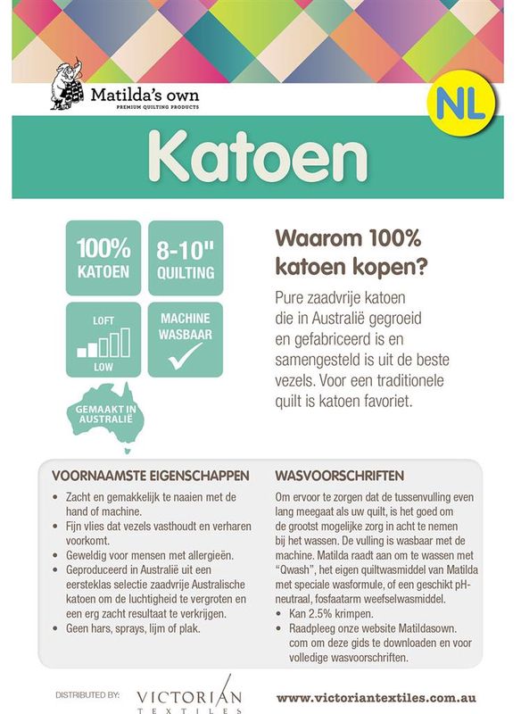 Batting katoen Matilda