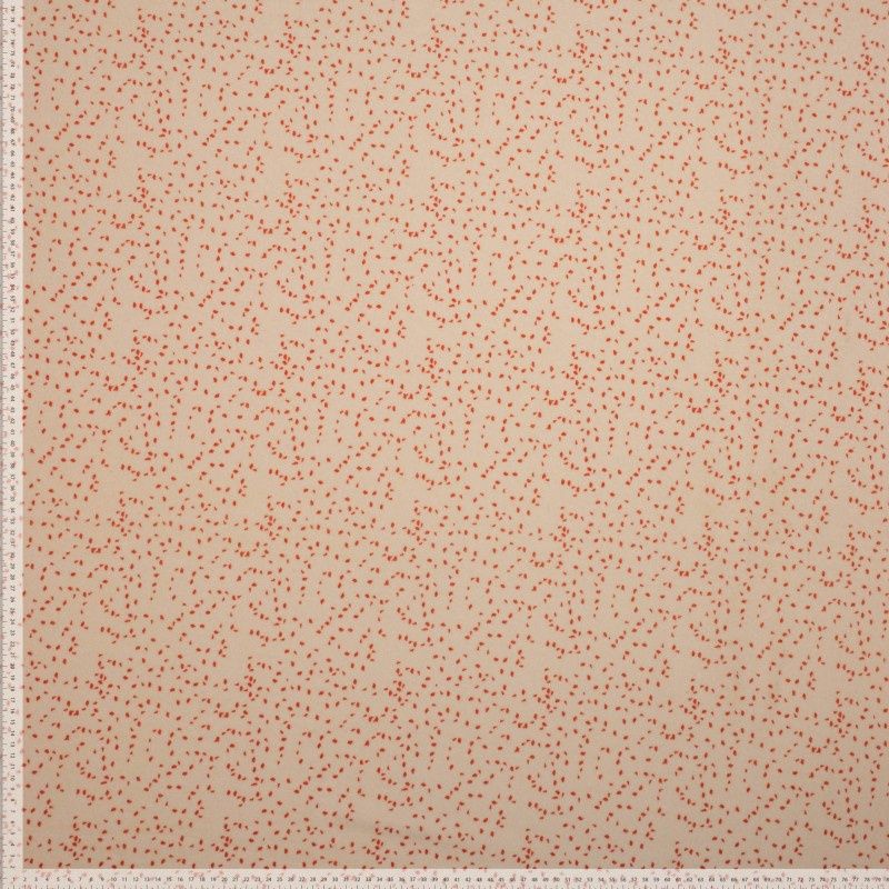 Spons confetti print oranjerood