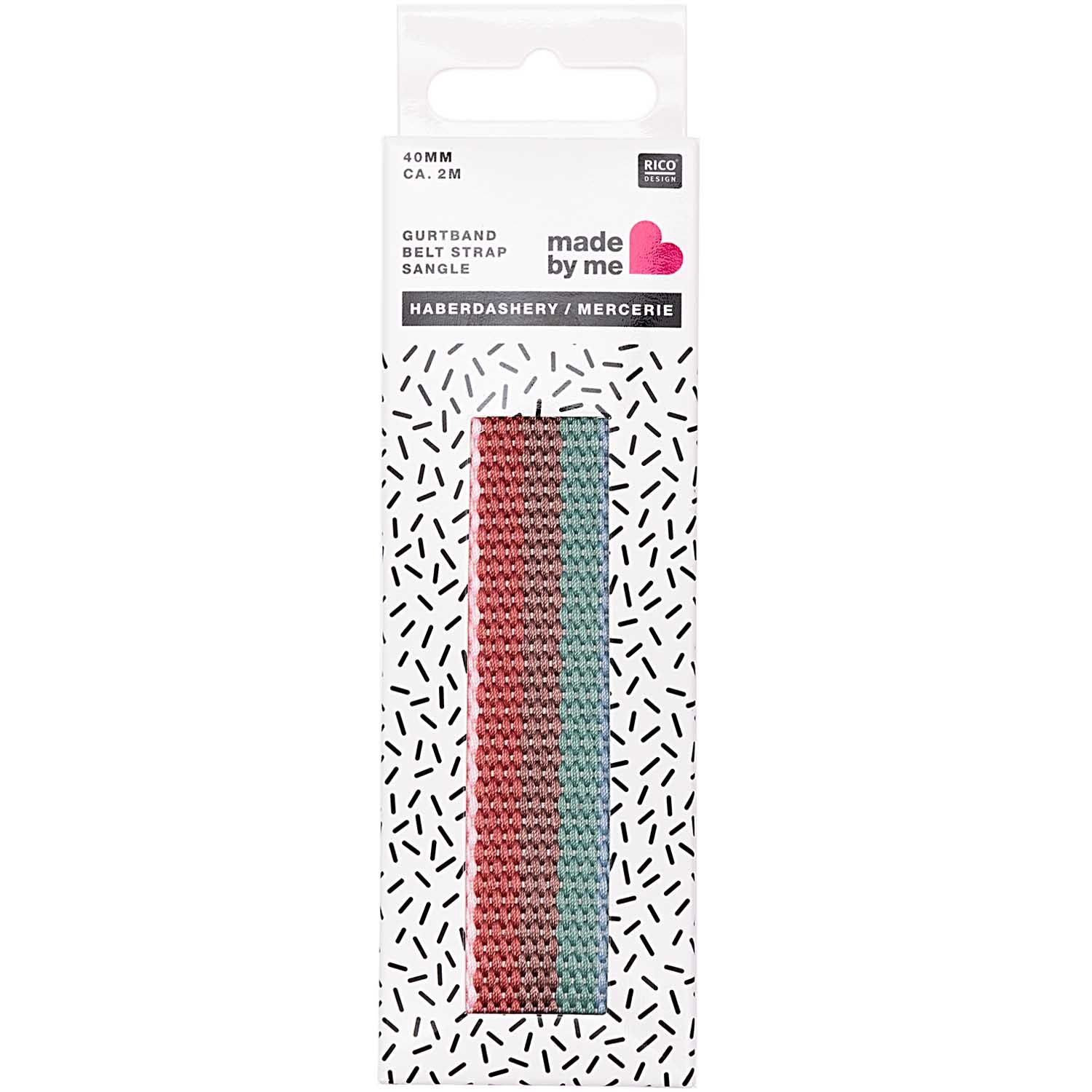 Tassenband  gestreept smokey