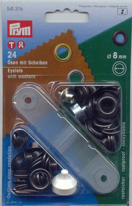 Nestel ogen 8 mm zwart