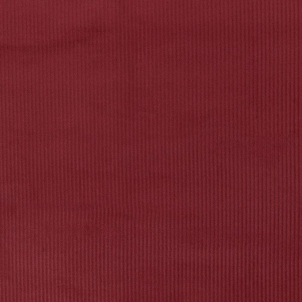 Ribfluweel brede rib donker rood