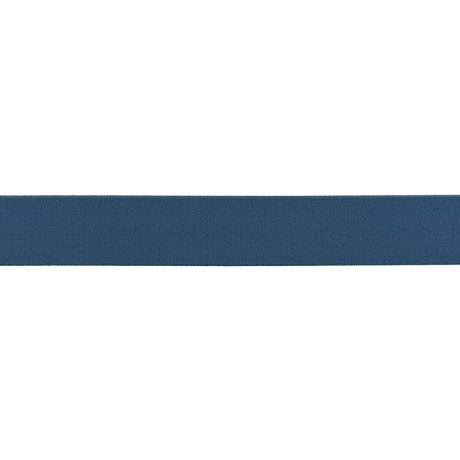 Elastiek soepel 20 mm jeansblauw
