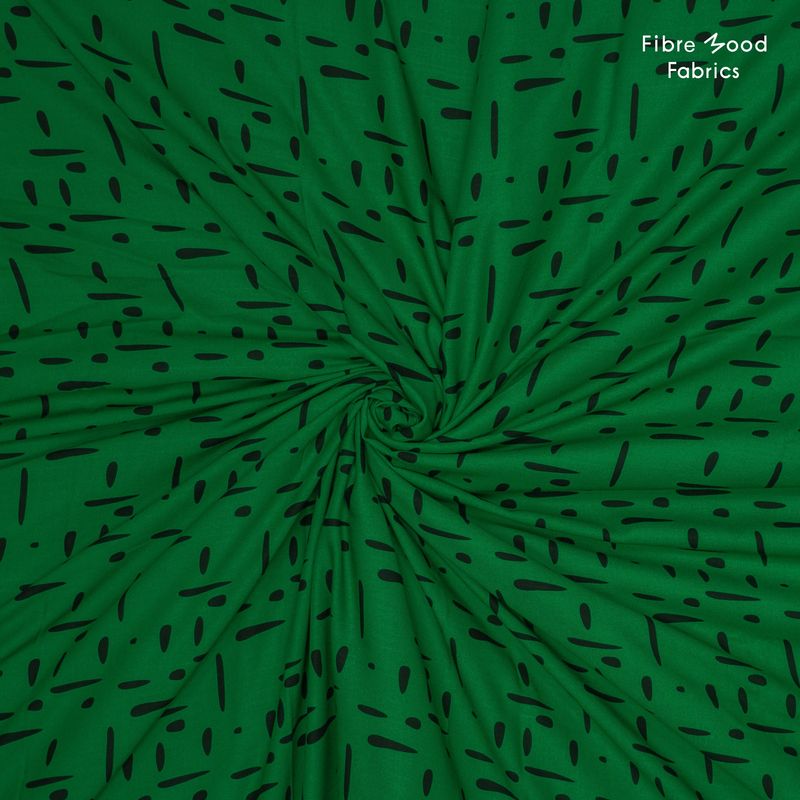 Rae green ecovero viscose 105 cm