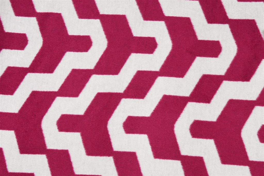 Geweven  jacquard mantelstof fuschia
