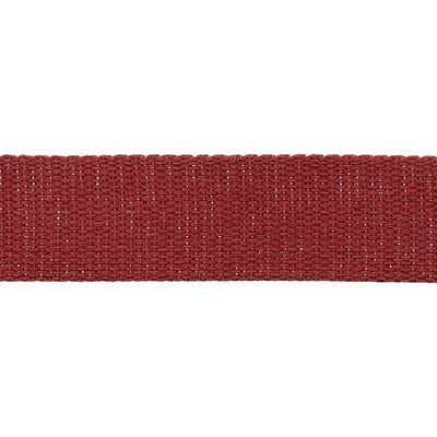 Tassenband glitter  30 mm donker rood