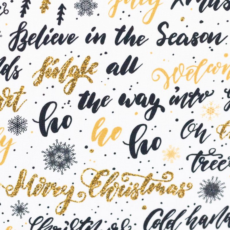 Ho ho ho Merry christmas white and gold