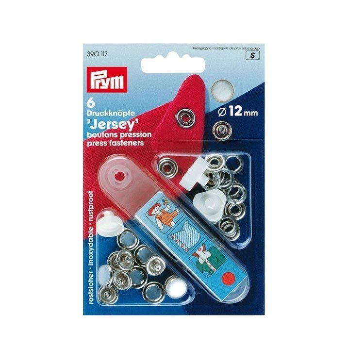 Jersey drukknoop parelmoer