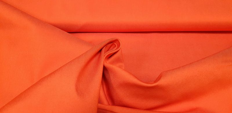Stretch katoen jeanslook oranje