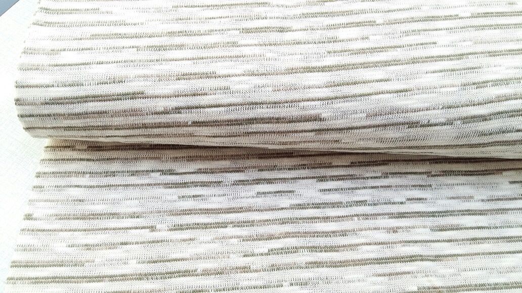 Fijn jacquard breisel groen gestreept