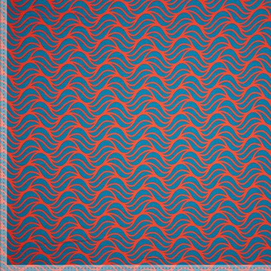 Waves green and red