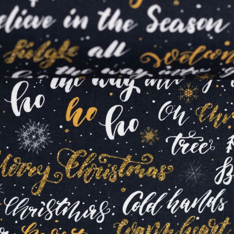 Ho ho ho Merry christmas black and gold