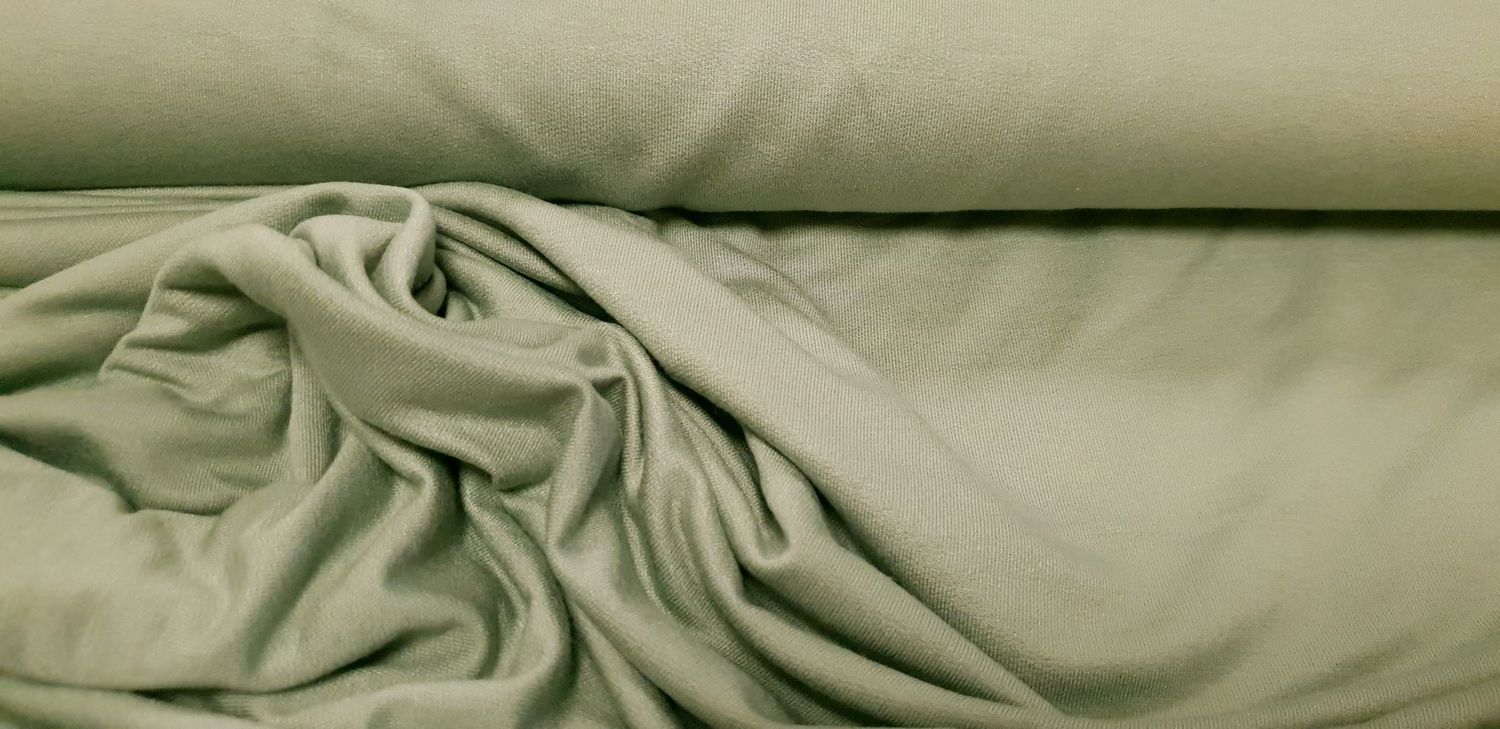 French terry rayon green