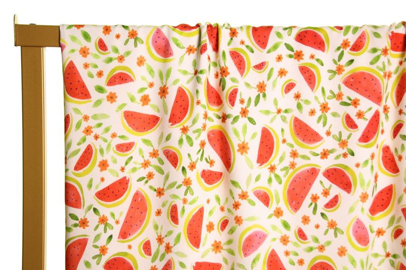 Witte viscose met watermeloentjes