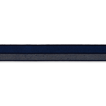 2 kleurig elastisch biaislint donker blauw