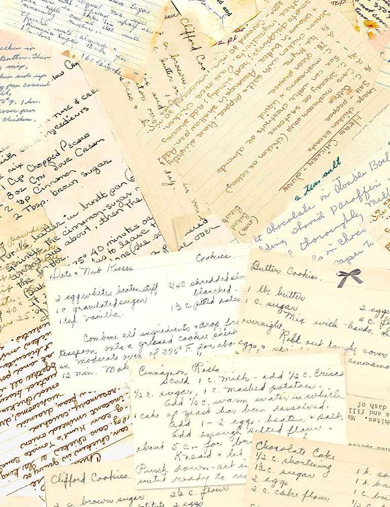 Handwritten recepts