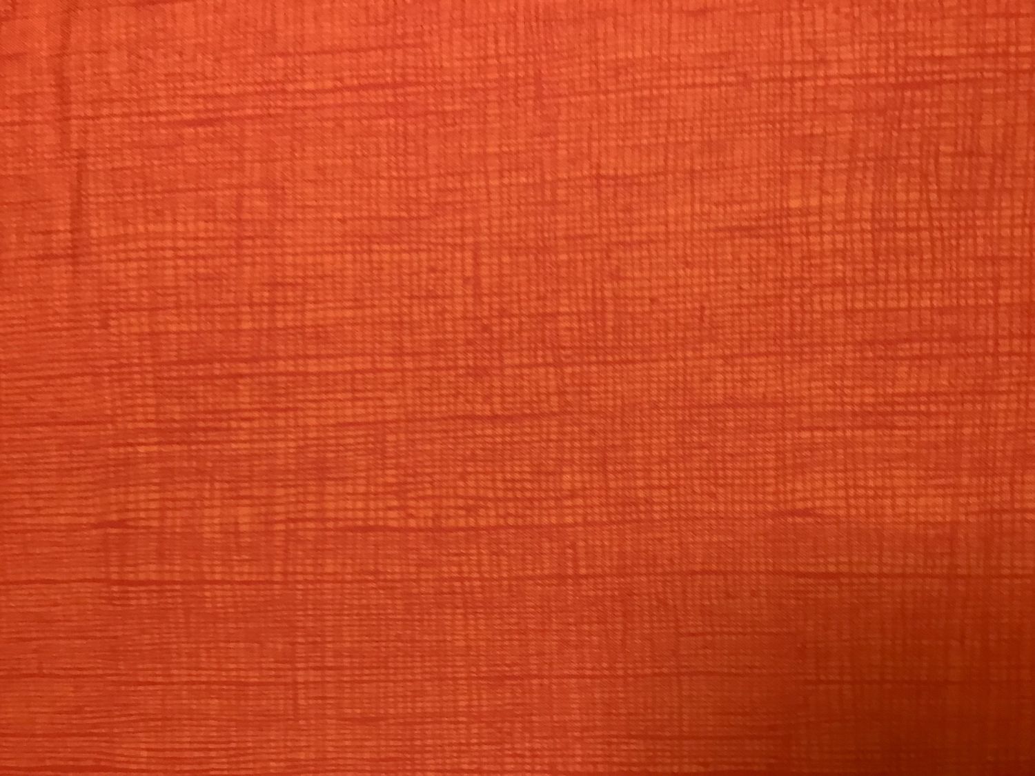Katoen met klein vierkant motief orange