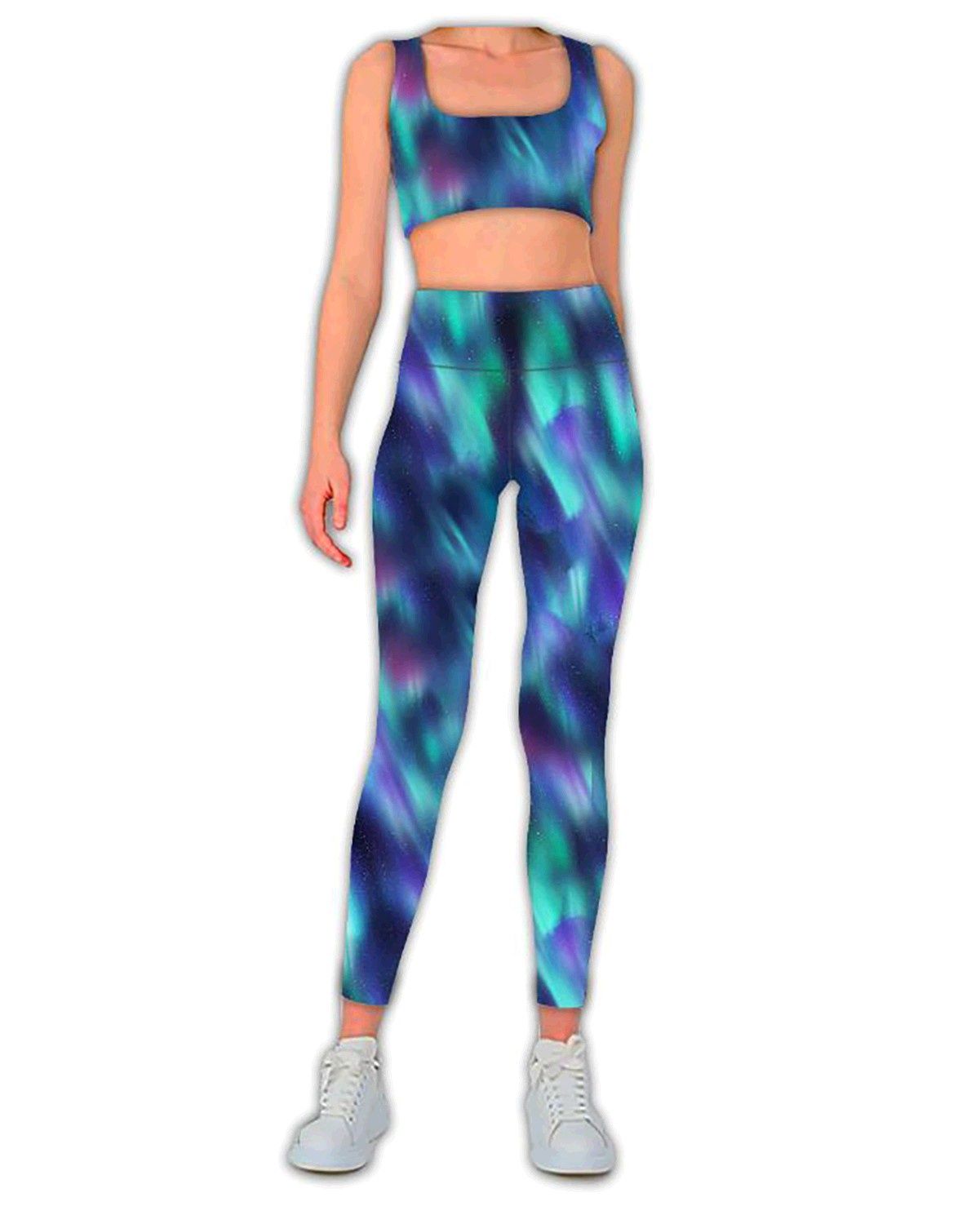 Lycra abstract mint