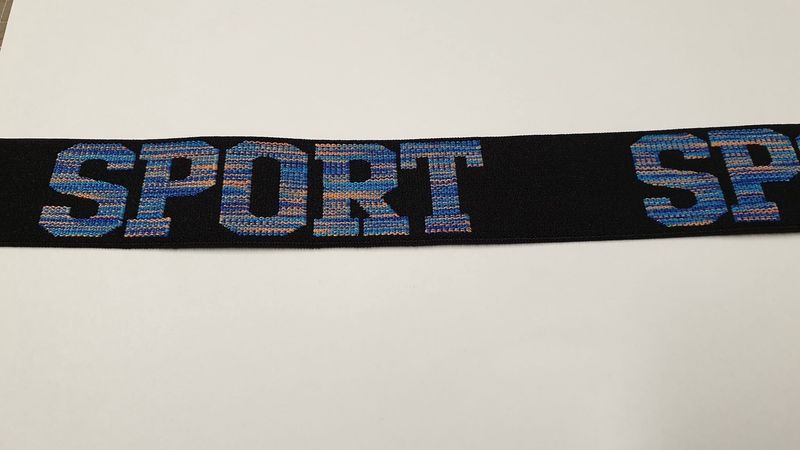 Sport elastiek 32mm  Zwart gekleurd