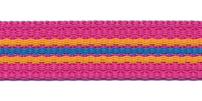 Tassenband fuschia streep