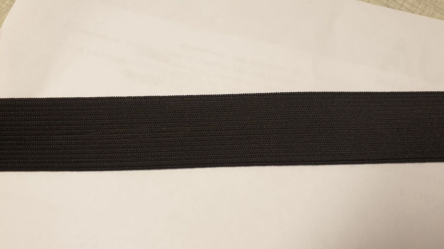 Elastiek zwart soepel 25 mm