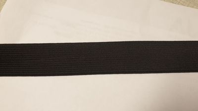 Elastiek zwart soepel 25 mm
