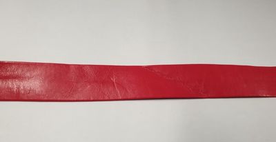 Biais lederimitatie rood
